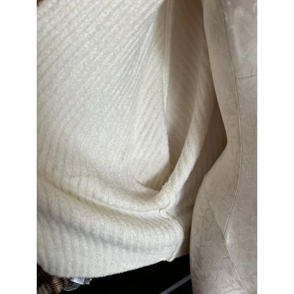 Barefoot Dreams Cozychic Lite Knit Soft Open Cardigan Cream 3/4 Sleeveless S/M - Picture 9 of 9